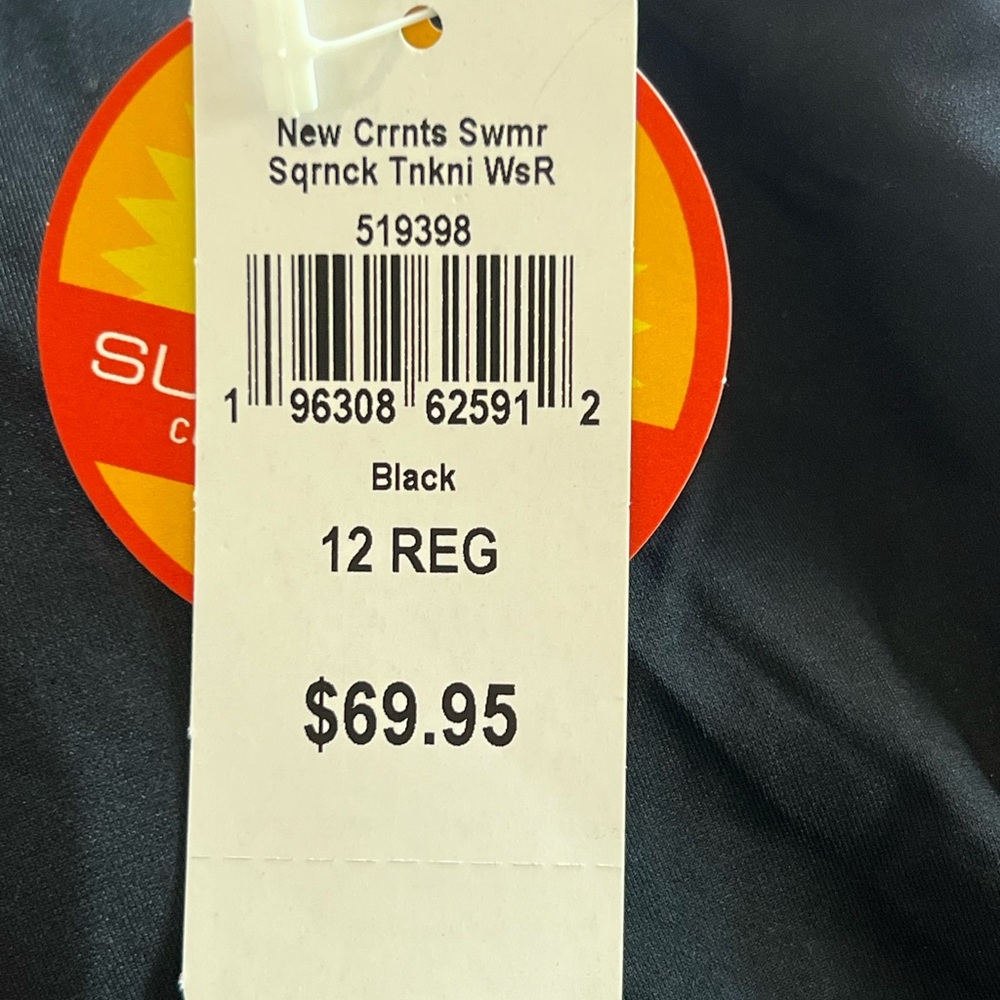 L.L Bean Women’s Black Square Neck Tankini Swimsuit Top NWT Size 12 - Picture 4 of 7